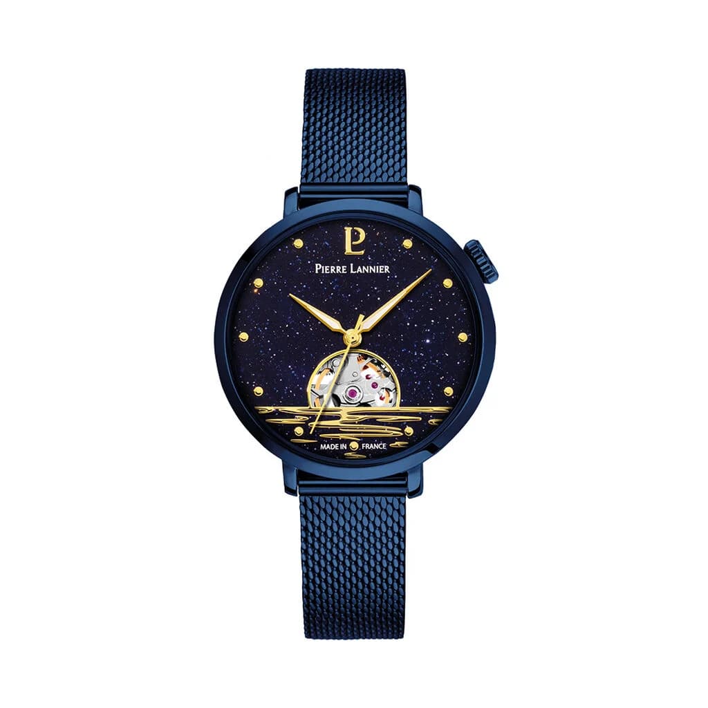 Pierre Lannier Montre Automatique Pierre Lannier Collection Australe en Acier et PVD Bleu