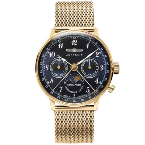 Zeppelin Montre Zeppelin LZ 129 Hindenburg Moonphase Ladies Quartz Cadran Bleu - 7039M2