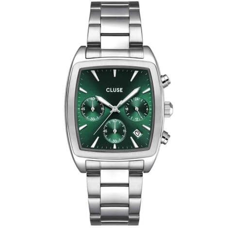 Cluse Quartaut Chrono Watch Steel, Green, Silver Colour