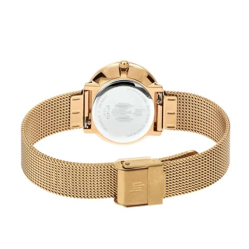 Lip Montre Lip Dauphine 671474- Femme - cadran Argent- 29 mm - Acier et PVD Doré