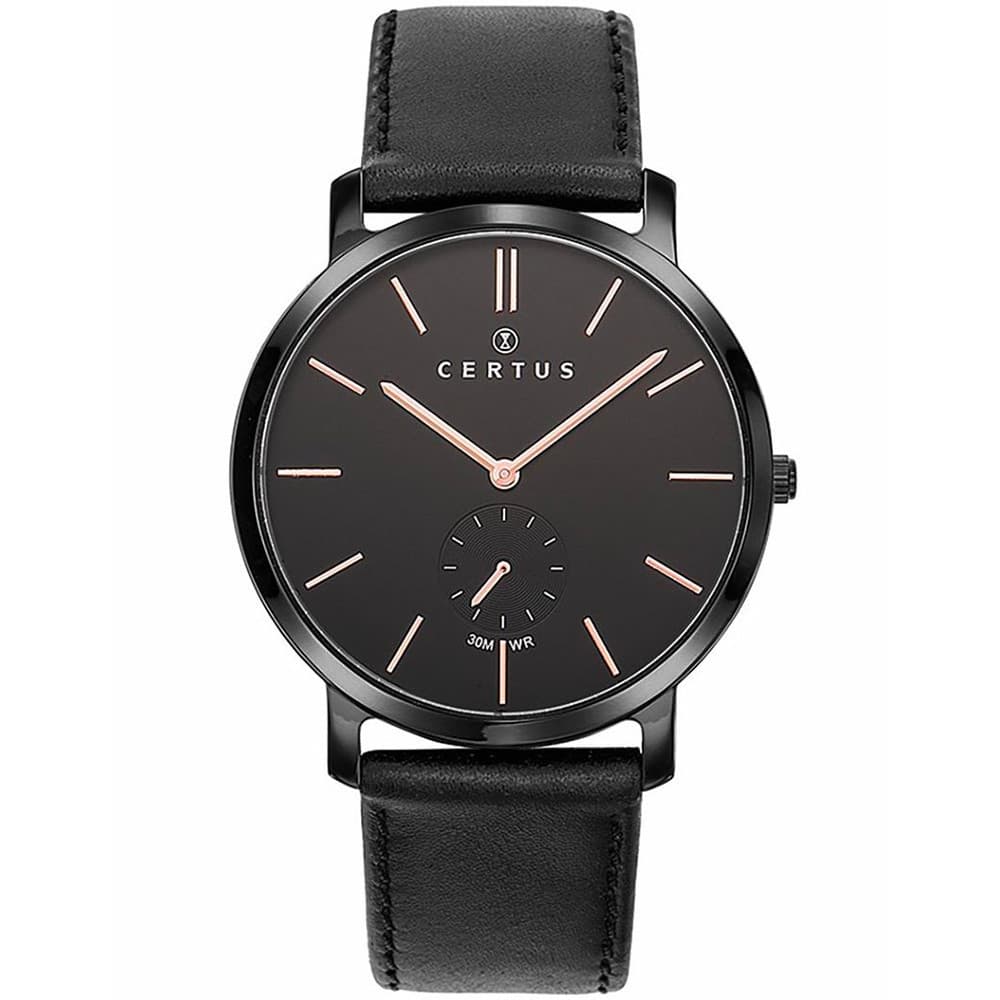 Certus Montre Certus en Cuir Noir