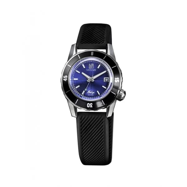 March LA.B Montre MARCH LA.B Belza Automatique Cadran Océan Bracelet Silicone Noir
