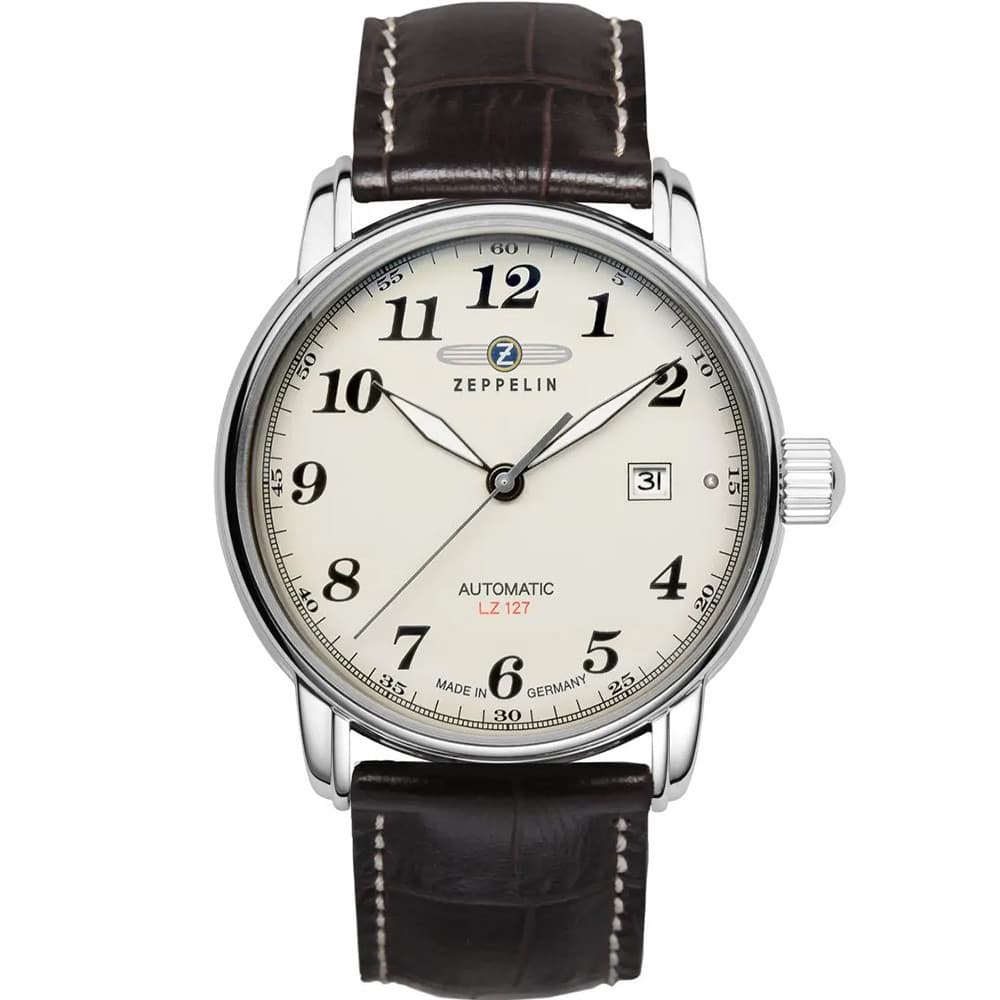 Zeppelin Montre Automatique Zeppelin Collection Graf en Cuir Marron