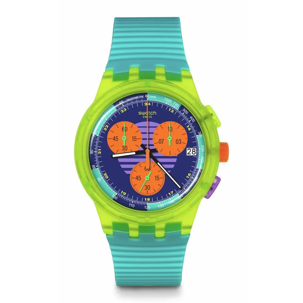 Swatch Montre quartz Homme Chrono Bleu