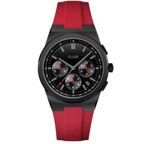 Cluse Vigoureux Chrono — bracelet rouge