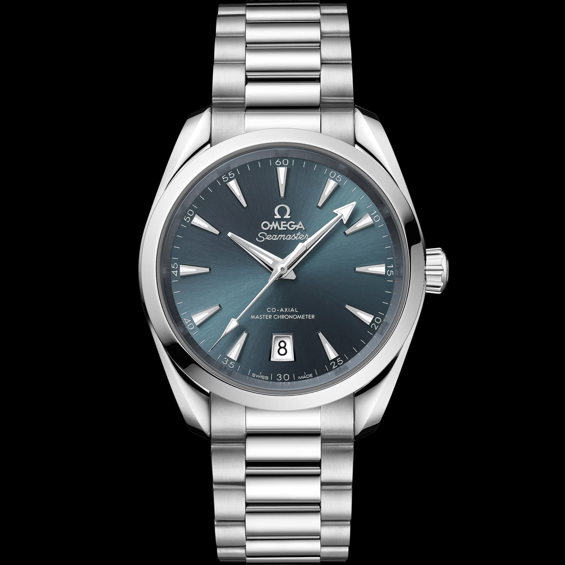 Omega Seamaster 38 mm, acier sur acier