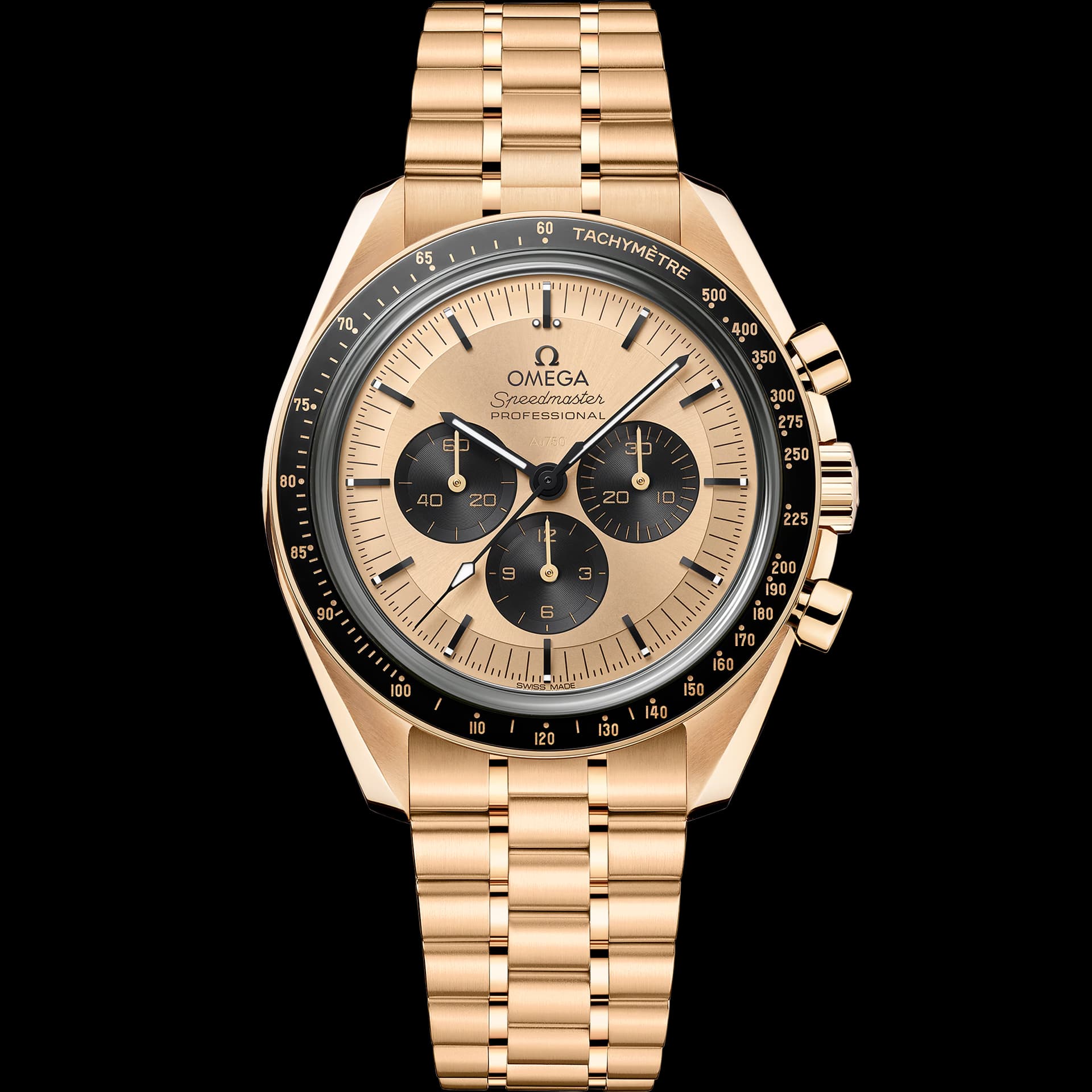 Omega Speedmaster 42 mm, or Moonshine™ sur or Moonshine™