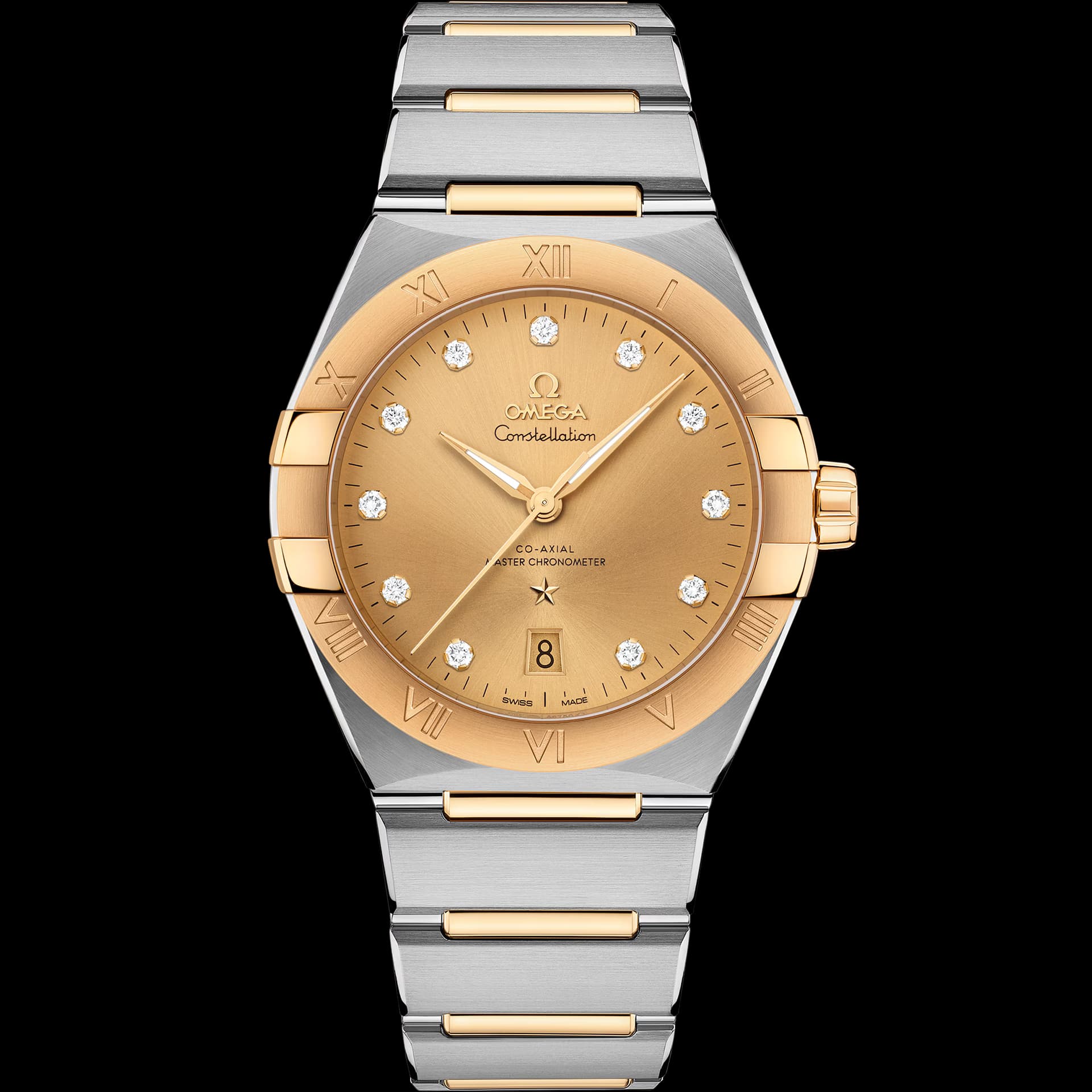 Omega Constellation 39 mm, acier - or jaune sur acier - or jaune
