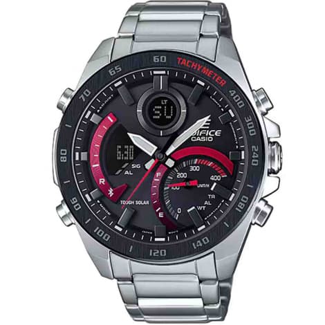Casio Edifice ECB-900 — cadran noir et fushia