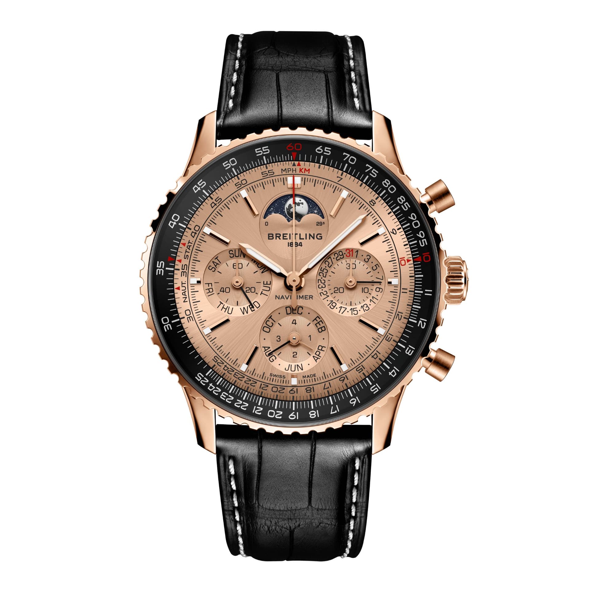 Breitling Montre Breitling Navitimer B19 Chronograph 43 Perpetual Calendar 140th Anniversary automatique or rouge 43 mm