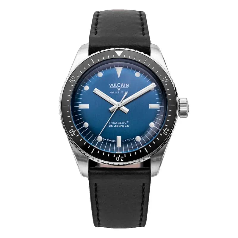 Vulcain Montre Skindiver Nautique Blue White Lum 660170B37