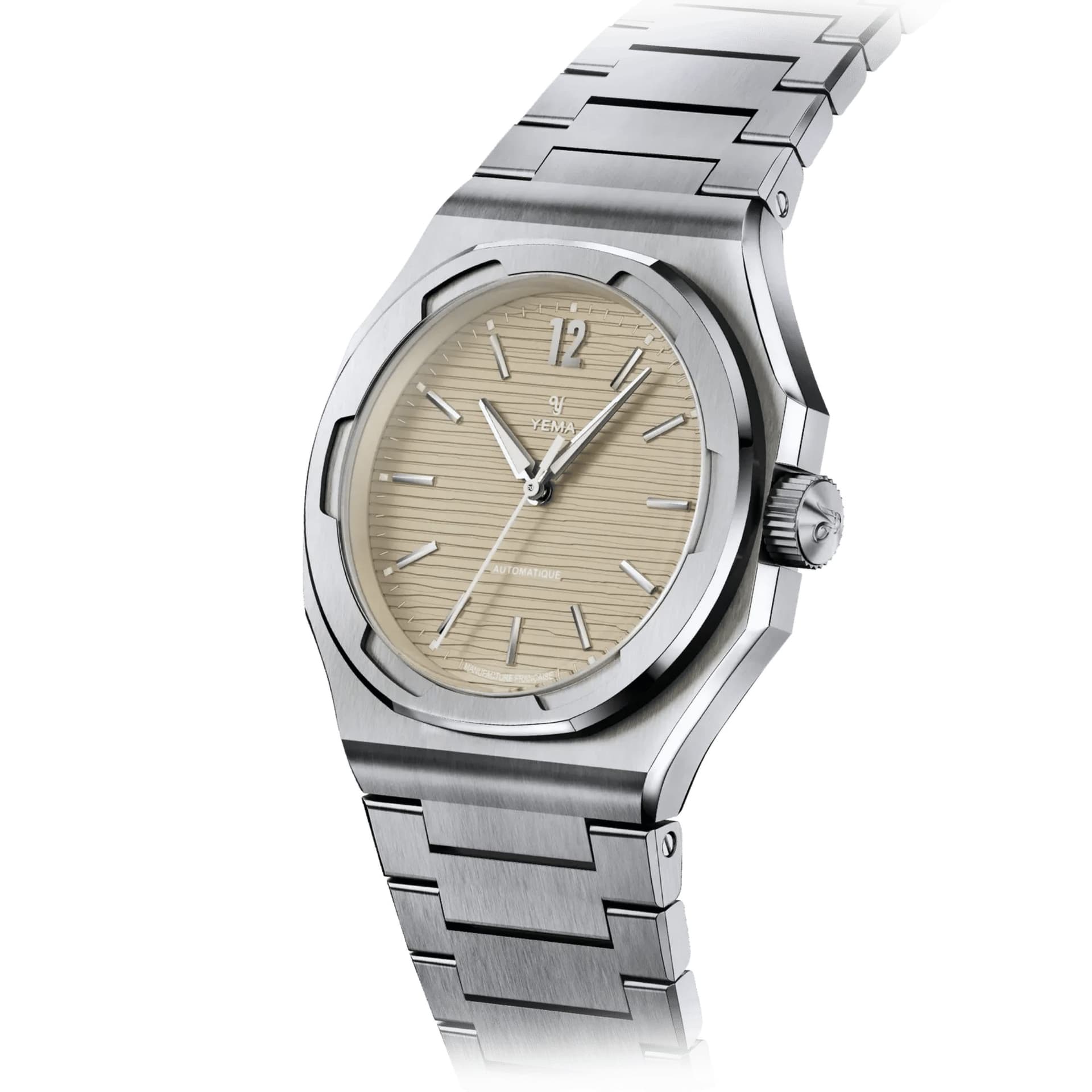 Yema Montre Yema Wristmaster Slim CMM.20 Micro-Rotor automatique cadran champagne bracelet acier 39 mm
