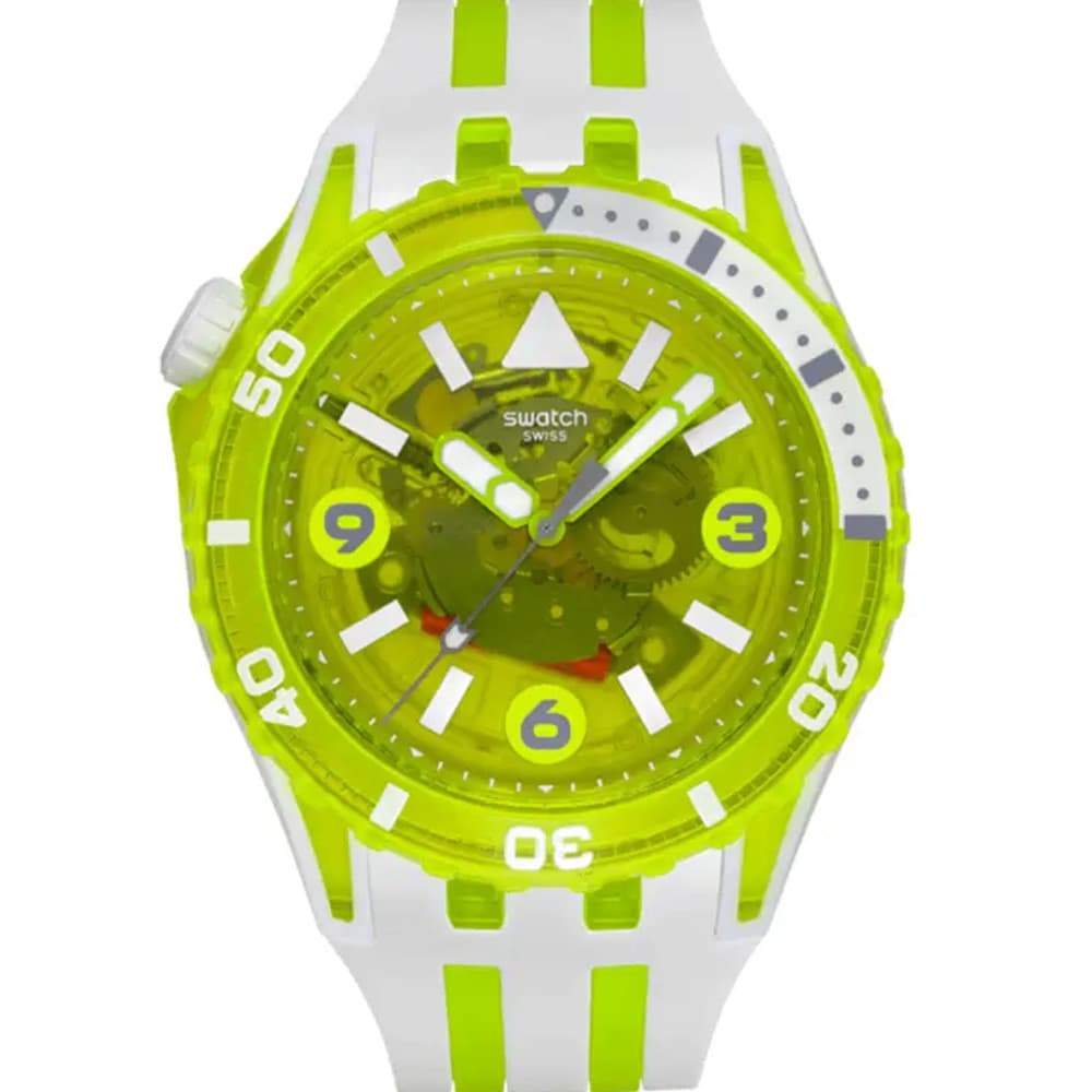 Swatch Montre Swatch Collection Scubaqua en Silicone Jaune