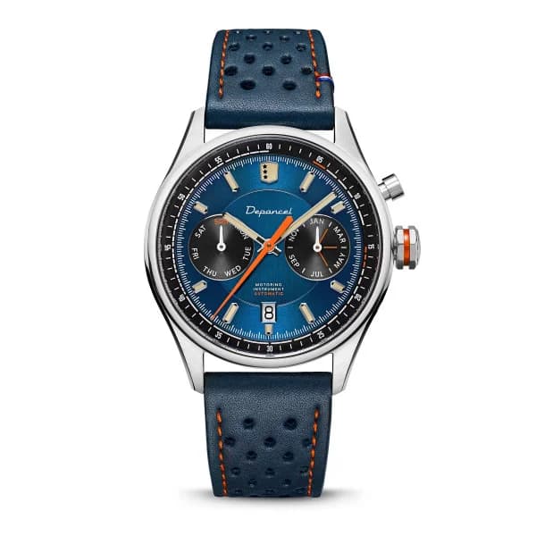 Depancel Montre Depancel Autosport Cadran Bleu Bracelet Racing Bleu Orange