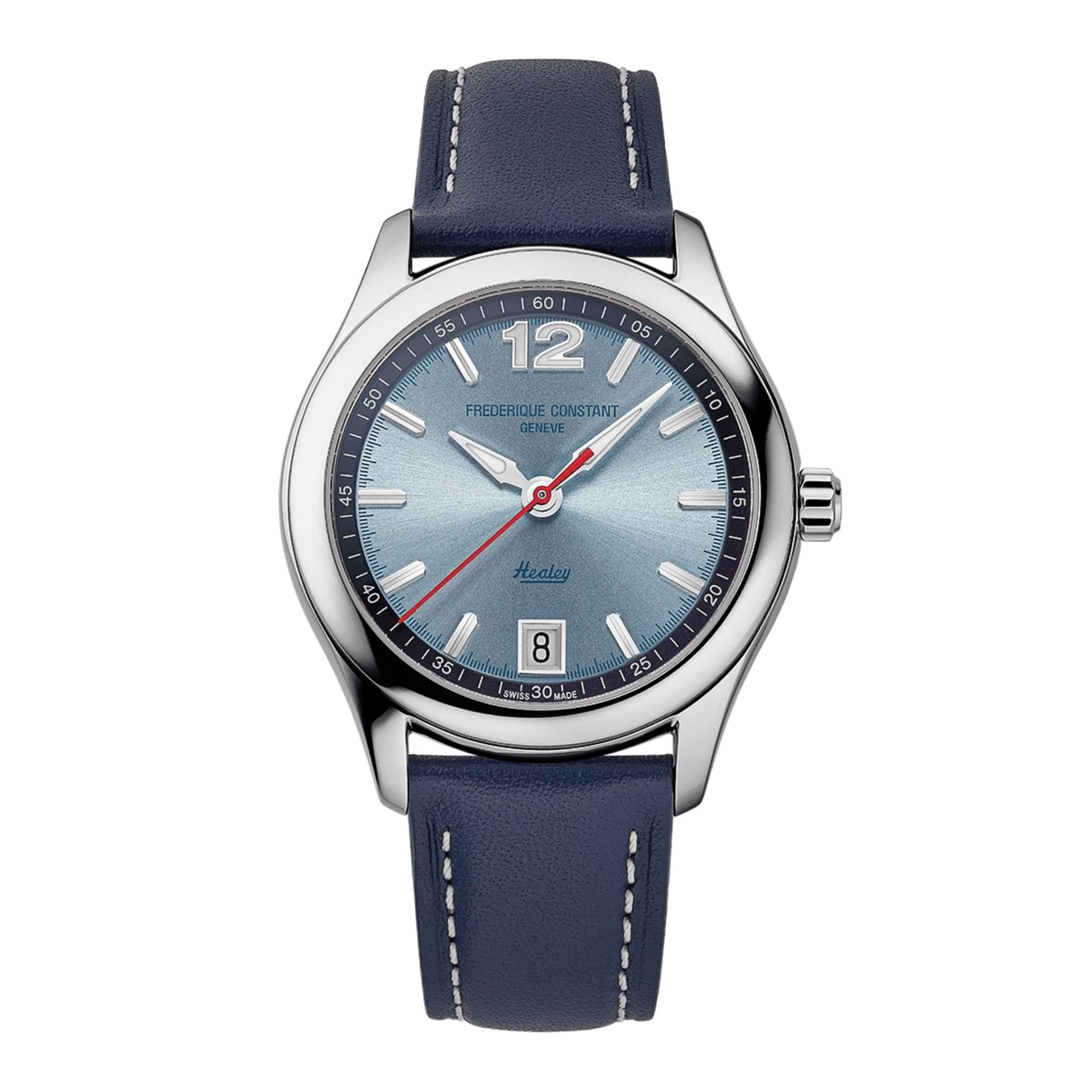 Frédérique Constant Montre Frédérique Constant Vintage Rally Healey Automatique cadran bleu bracelet cuir 36 mm