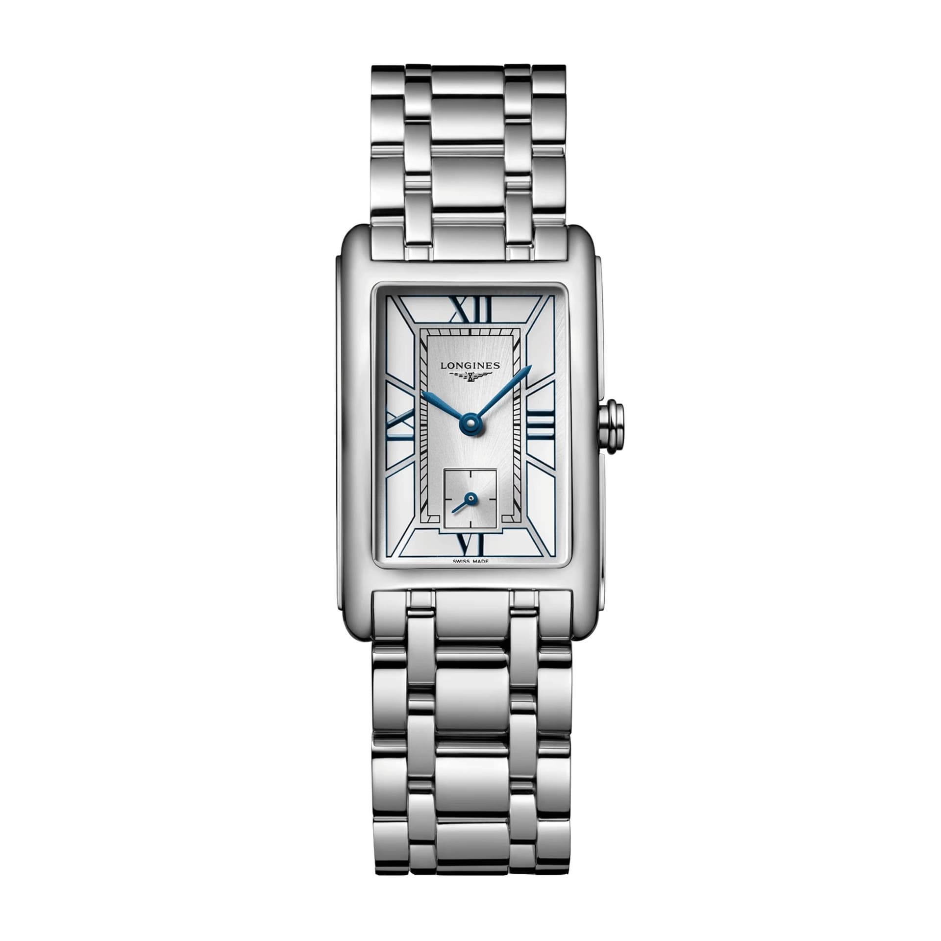 Longines Montre Longines DolceVita quartz cadran blanc bracelet acier 23,30 x 37 mm