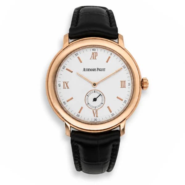 Daniel Gérard Montre Occasion Audemars Piguet Jules Audemars Rose Gold Bracelet Cuir
