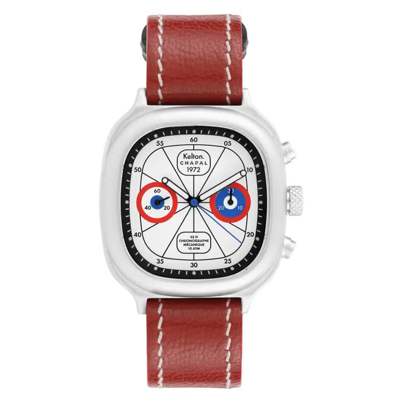 Kelton Montre Chronographe 1972 Sky Red &Blue Kelton x Chapal 9124532