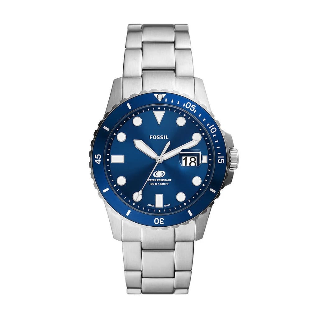 Fossil Blue Dive — cadran bleu