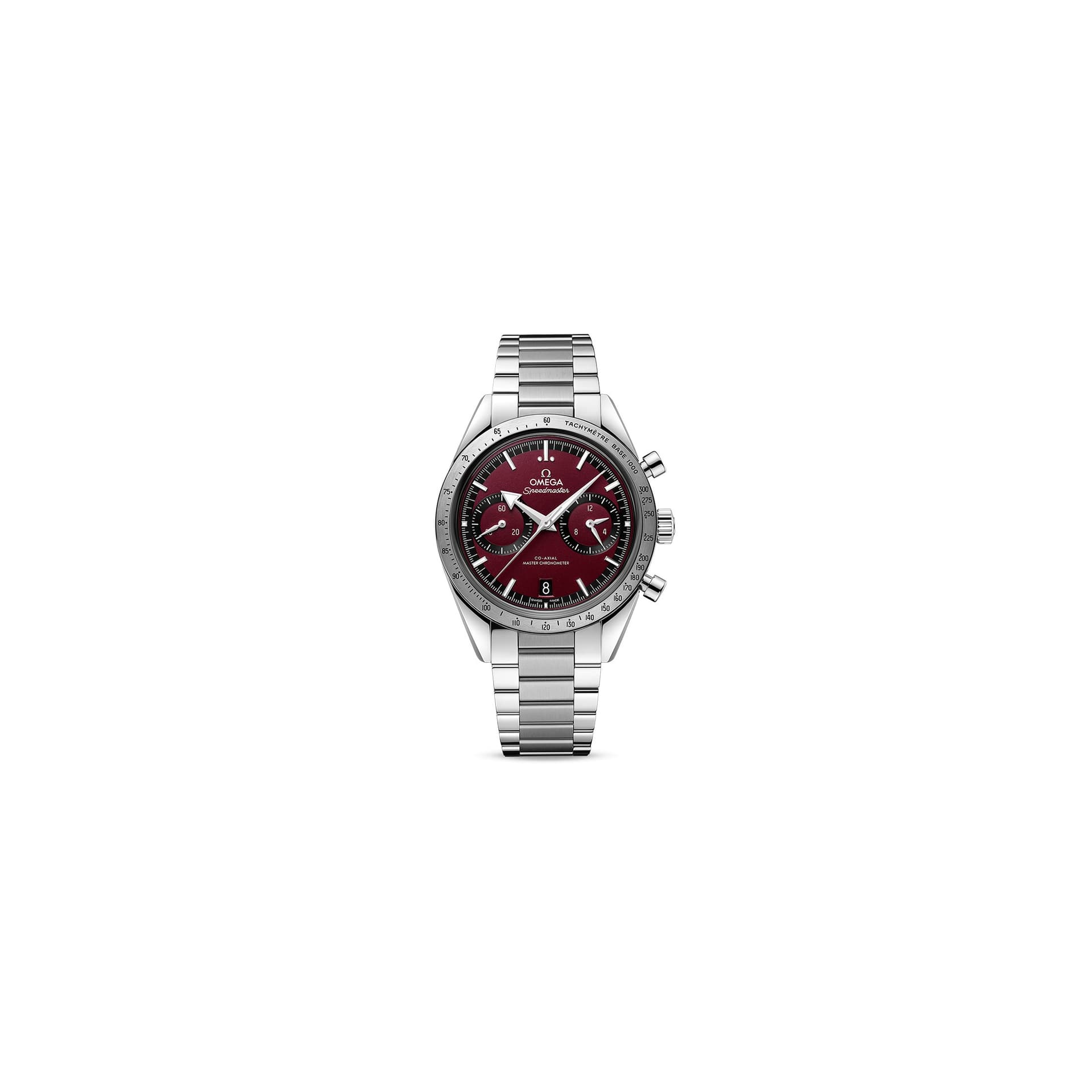 Omega Montre Omega Speedmaster '57 Co-Axial Master Chronometer cadran rouge bracelet acier 40,5 mm
