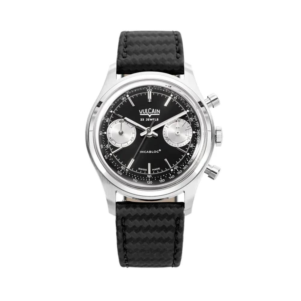 Vulcain Chronograph Noir et Argent- 38MM