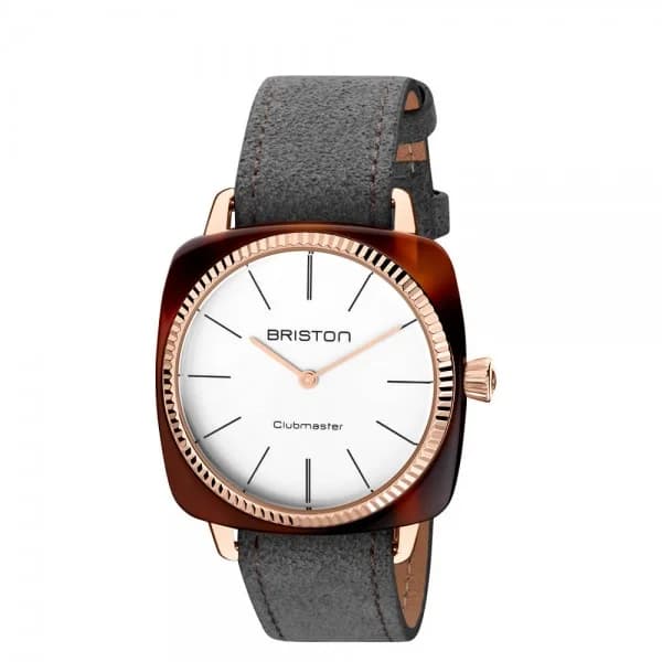 Briston Montre Briston Clubmaster Elegant Acétate Gold Cadran Blanc