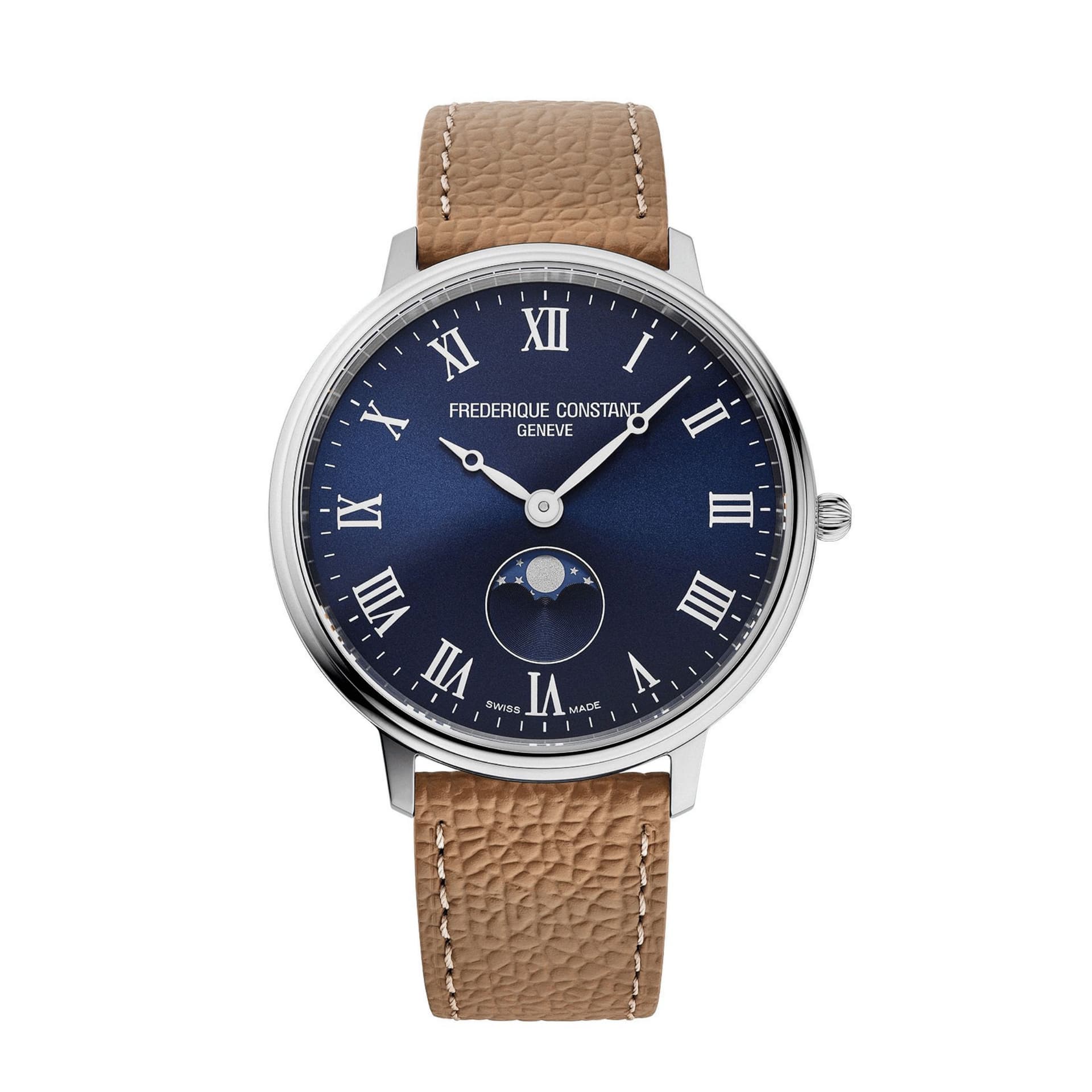 Frédérique Constant Montre Frédérique Constant Classics Moonphase quartz cadran vert bracelet cuir 39 mm