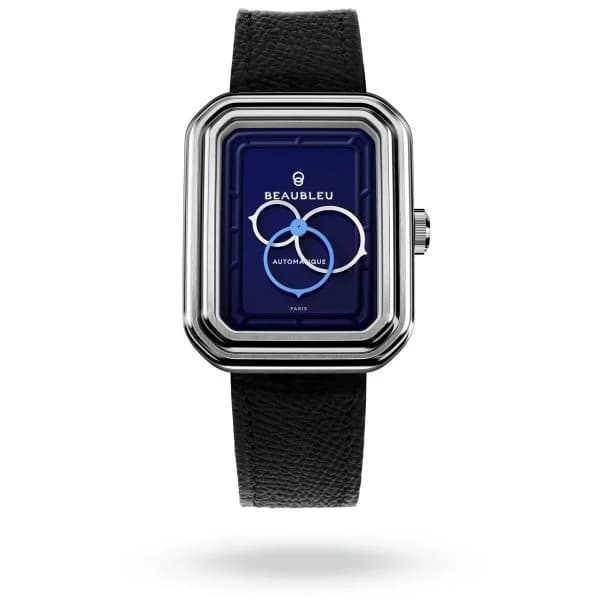 Beaubleu Montre Beaubleu Ecce Figura Smalt Bracelet Cuir Noir