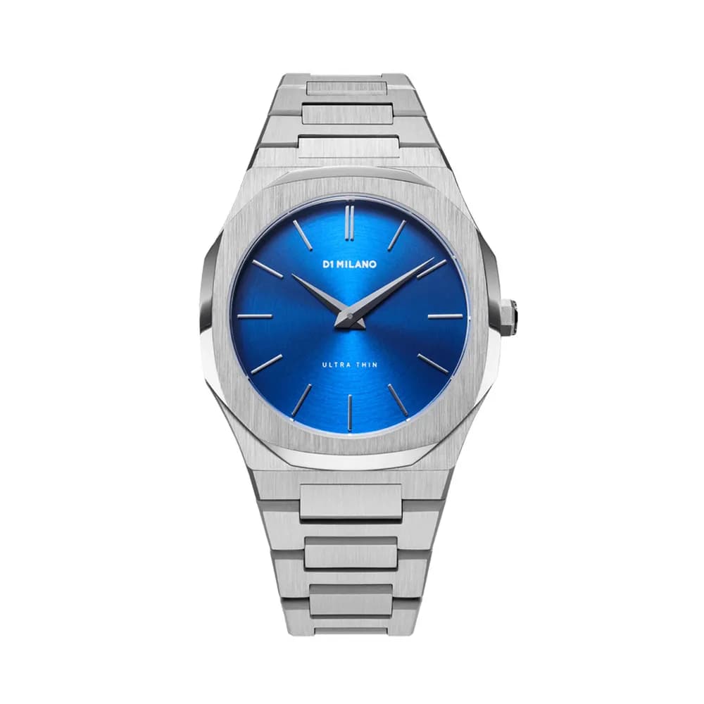 D1 Milano Montre quartz Homme Ultra thin Bleu