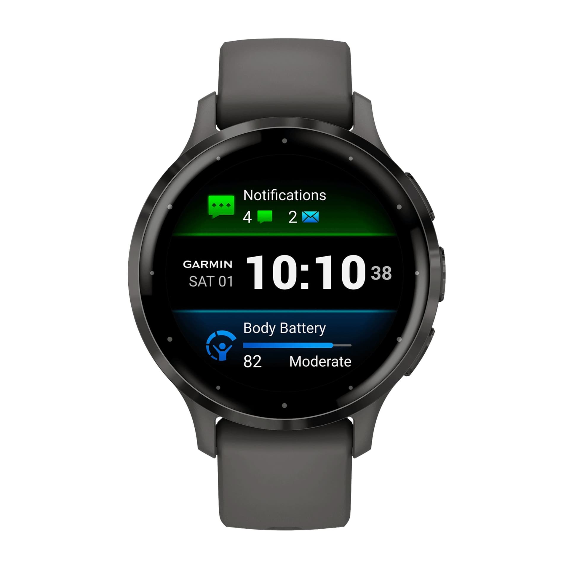 Garmin Montre connectée Garmin Venu 3S Gray bracelet silicone gris foncé 41 mm