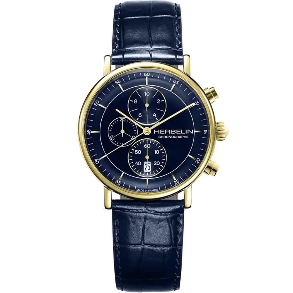 Michel Herbelin Montre Herbelin Collection Inspiration en Cuir Bleu