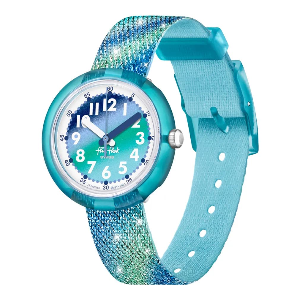 Flik Flak Montre quartz Fille Organized chaos Bleu