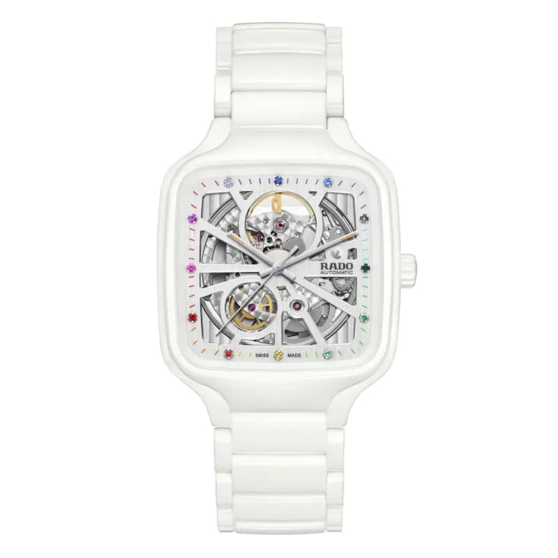 Rado Montre Rado True Square Automatic Open Heart Blanc 38mm