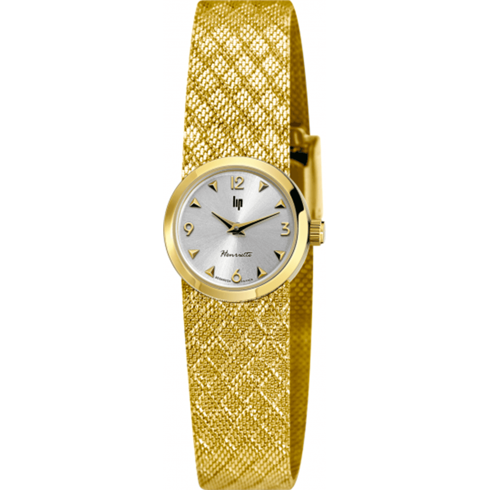 Lip Montre LIP Henriette doré Bracelet acier en mailles milanaises dorées