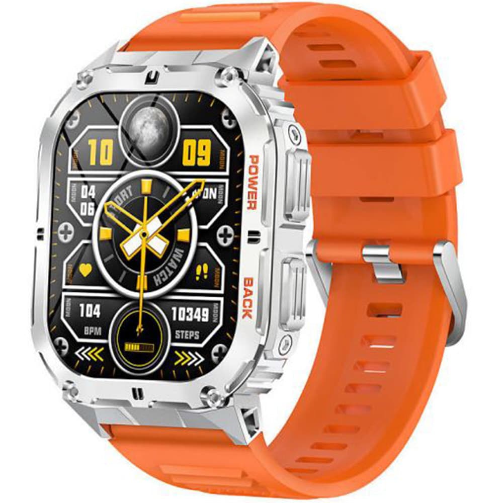 Smarty Montre Connectée Smarty Collection Compass Amoled en Silicone Orange