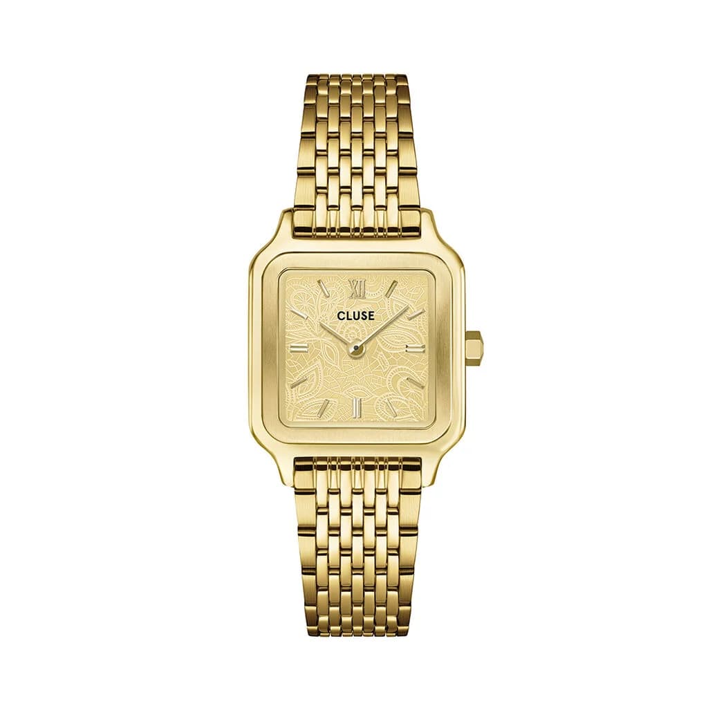 Cluse Gracieuse Petite Watch Steel, Lace Textured, Gold Colour
