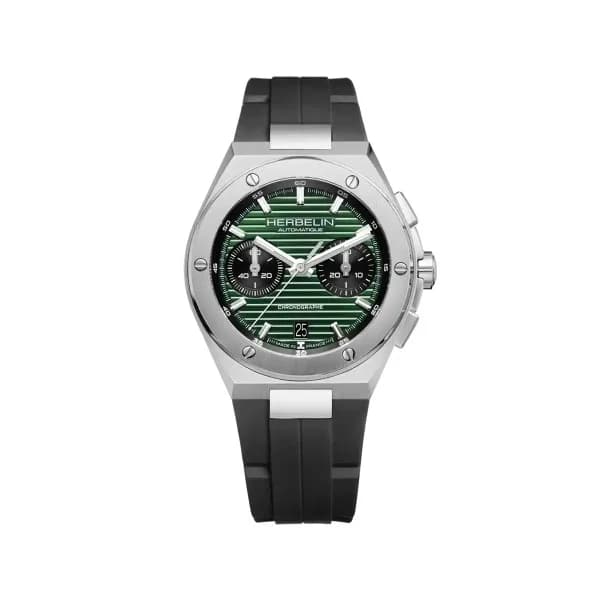 Michel Herbelin Montre Herbelin Cap Camarat Chronographe 245A46CA 42 mm Automatique Cadran Vert