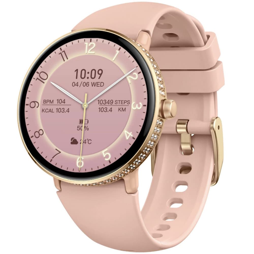 Smarty Montre Connectée Smarty Collection Amoled Diamond en Silicone Rose