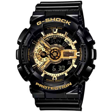 Casio Montre GShock Classic - Série GA-110 - Noir & Or 55 x 51.2 mm- GA-110GB-1A
