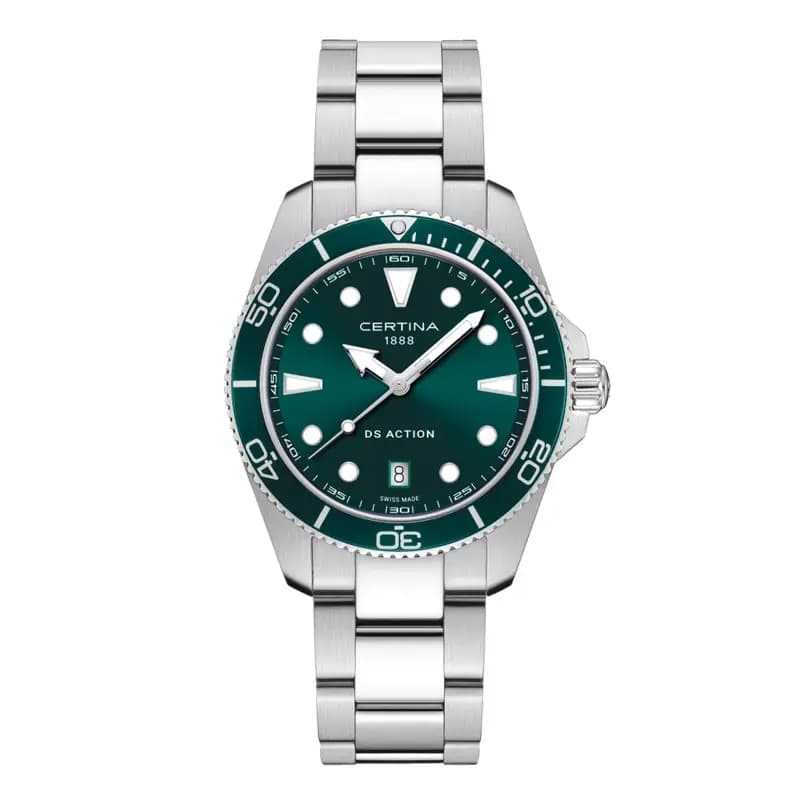 Certina Montre Certina DS Action 40mm Cadran Vert Bracelet Acier