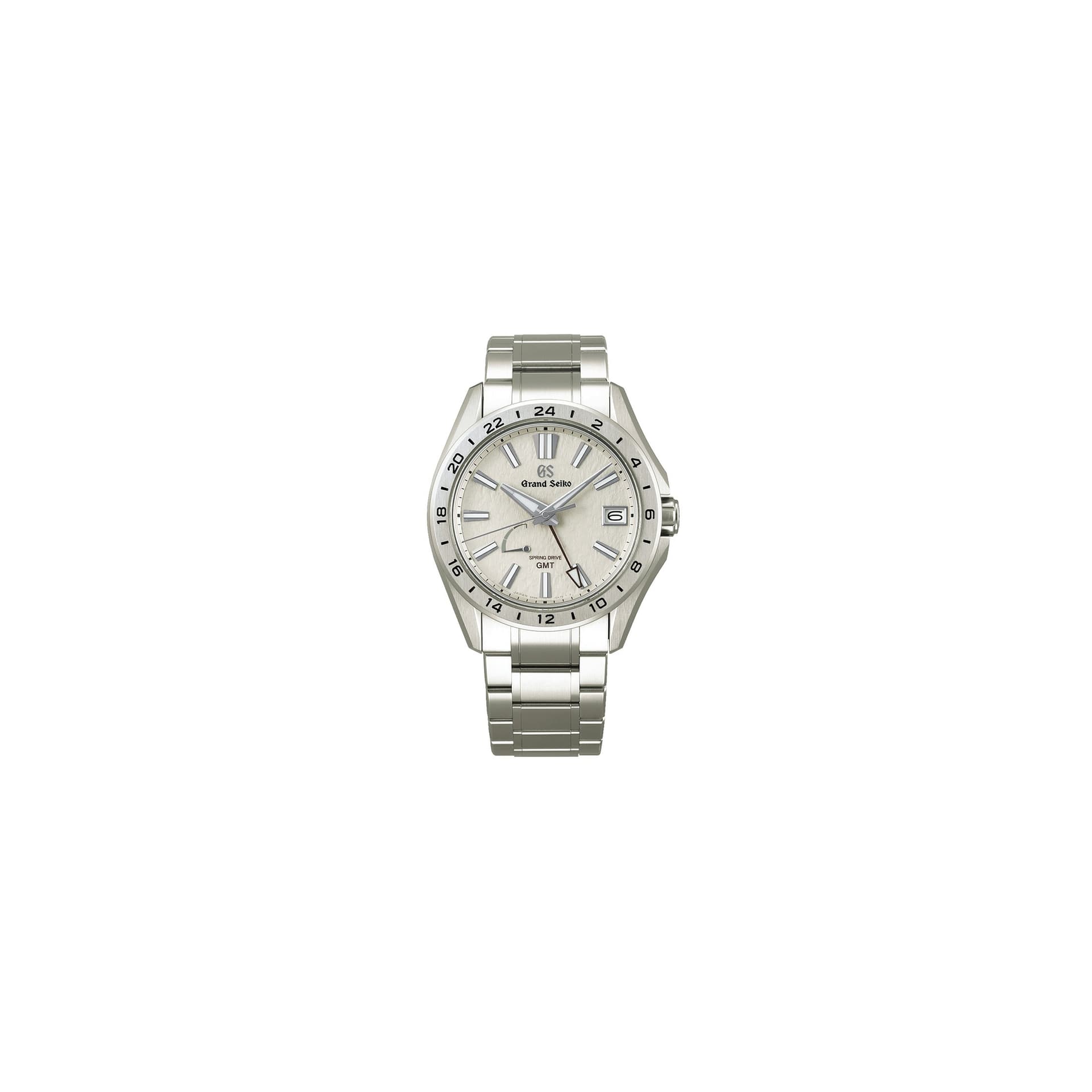 Grand Seiko Montre Grand Seiko Evolution 9 GMT Titane Spring Drive cadran blanc bracelet titane 41 mm