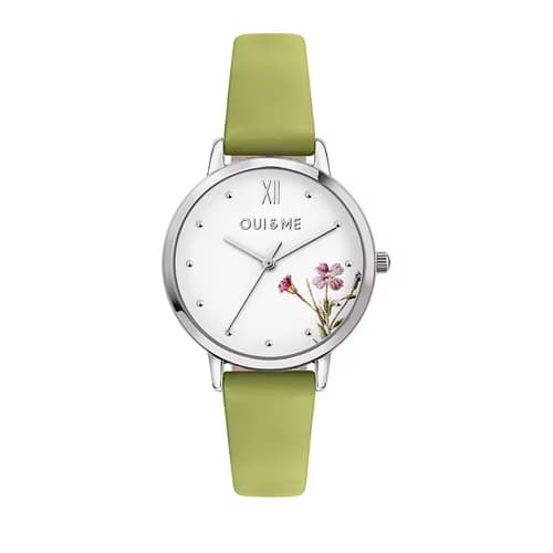 Oui & Me Montre Analogique Femme Oui&me Cuir Vert ME010379