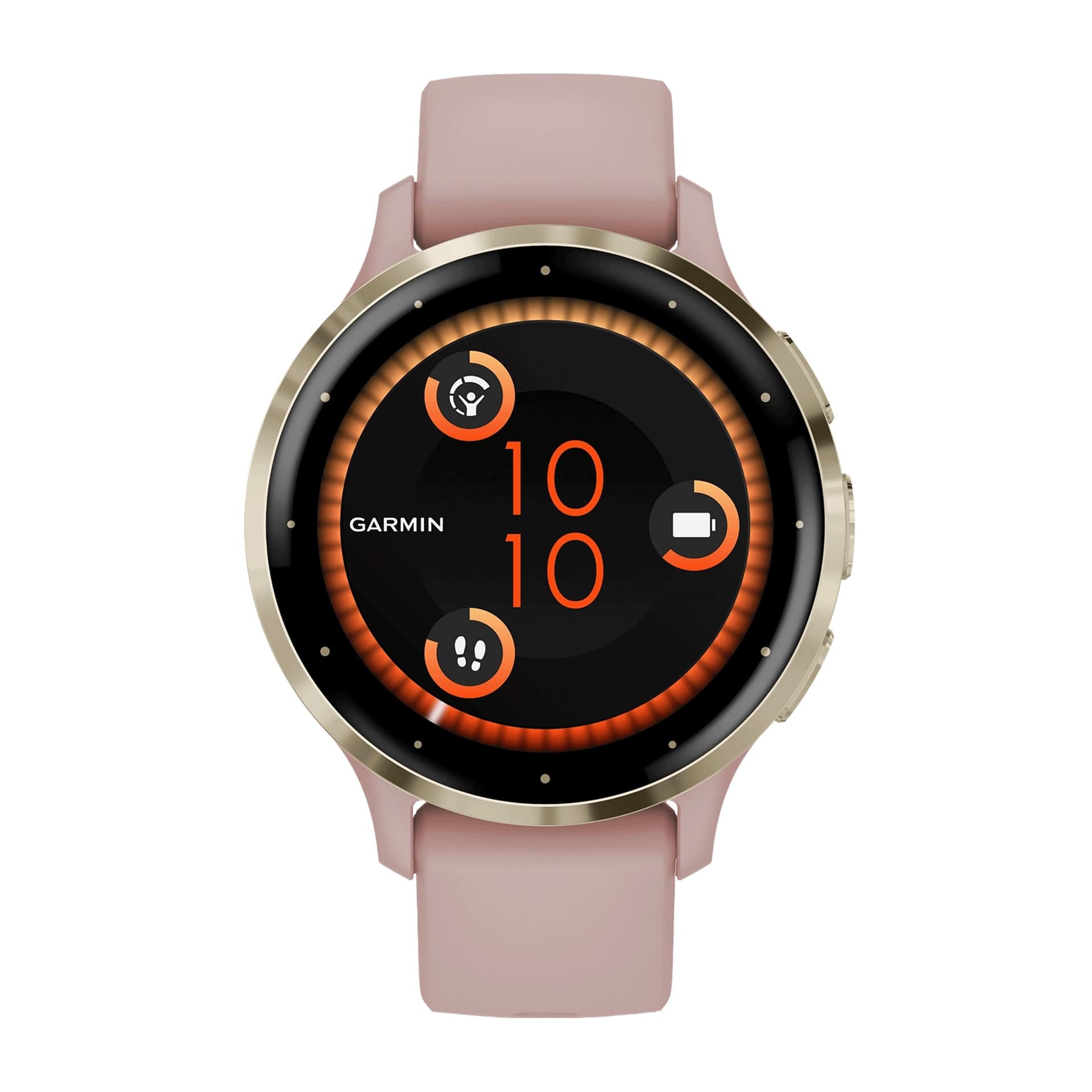 Garmin Montre connectée Garmin Venu 3S Soft Gold bracelet silicone rose 41 mm