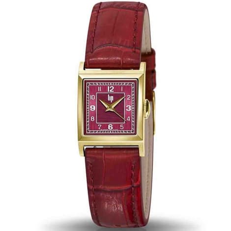Lip Montre Lip C18 - Femme - cadran Bordeaux- - acier doré 316 L poli et brossé - 671622