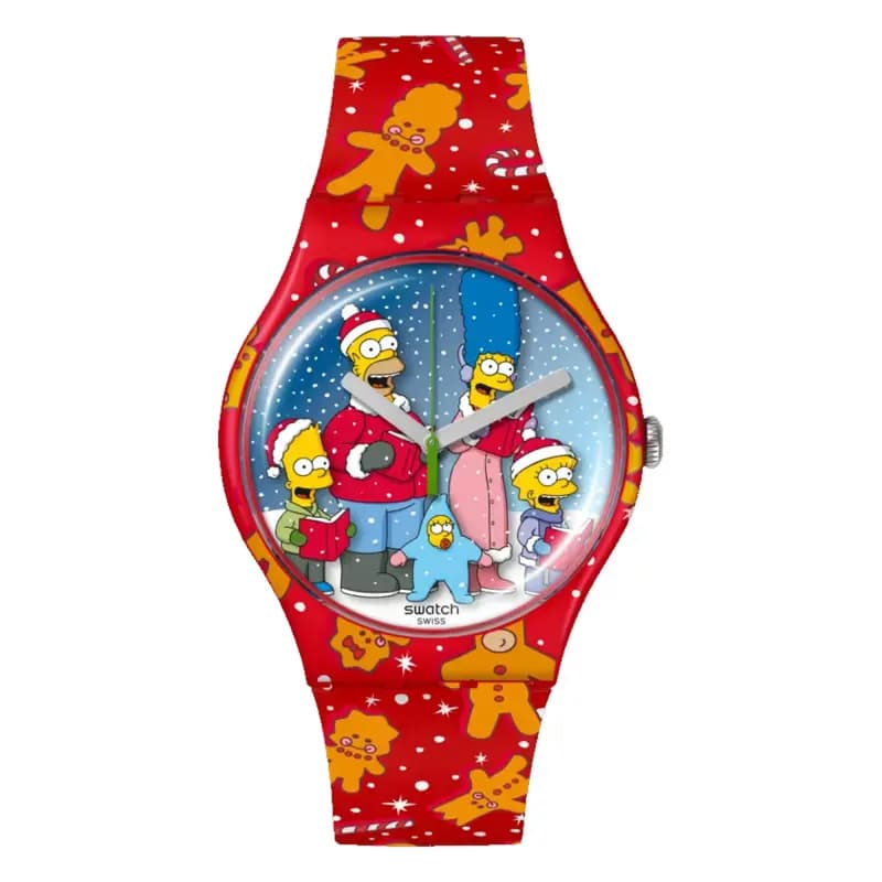 Swatch Montre Swatch x the Simpsons Wondrous Winter Wonderland SUOZ361