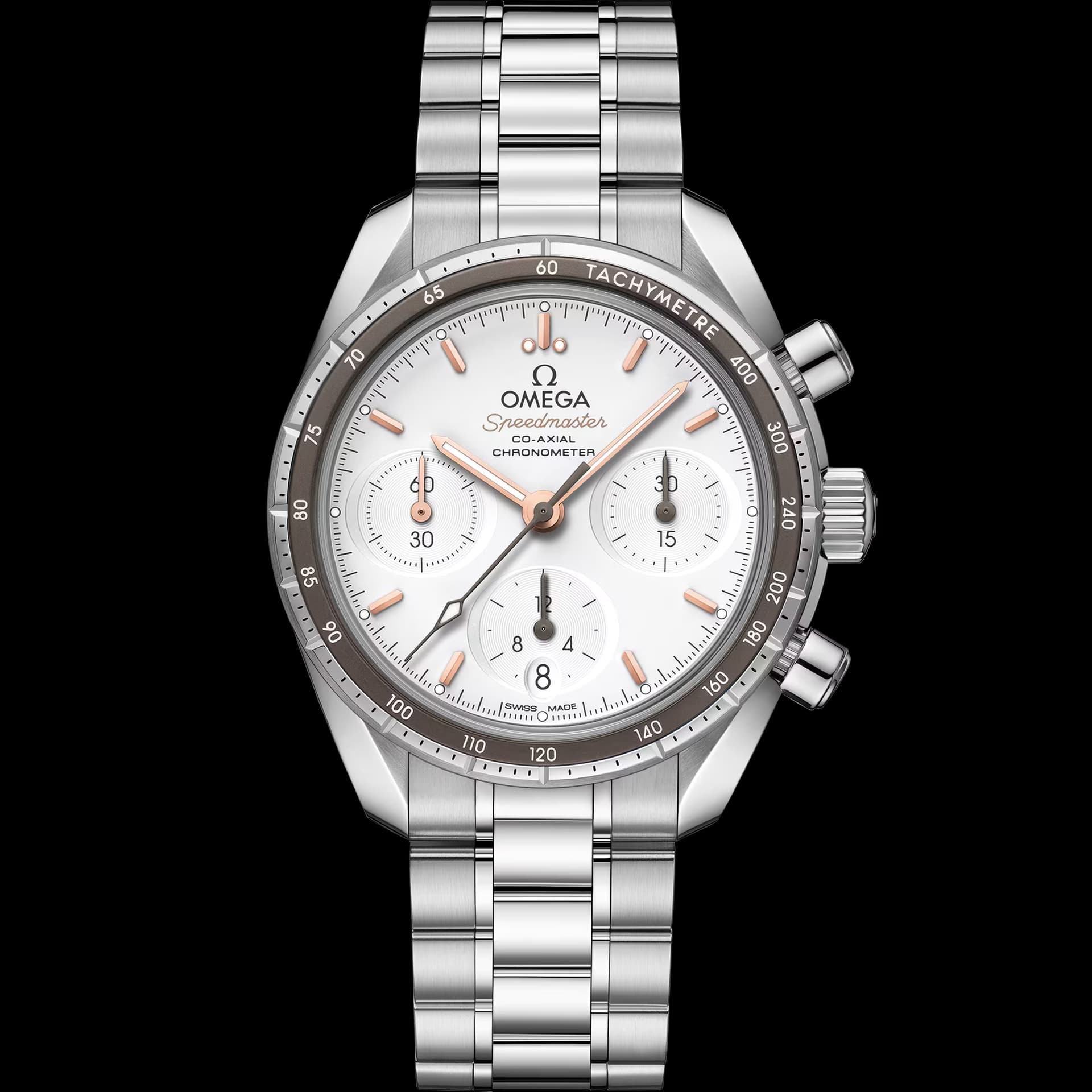 Omega Speedmaster 38 mm, acier sur acier