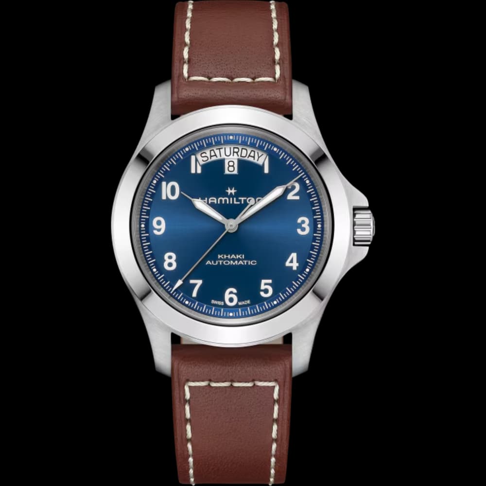 Hamilton Montre automatique Homme Khaki field Bleu