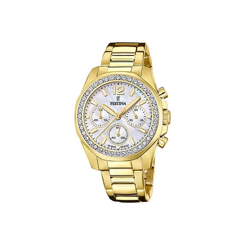 Festina Montre Femme Festina Boyfriend Collection en Acier Jaune