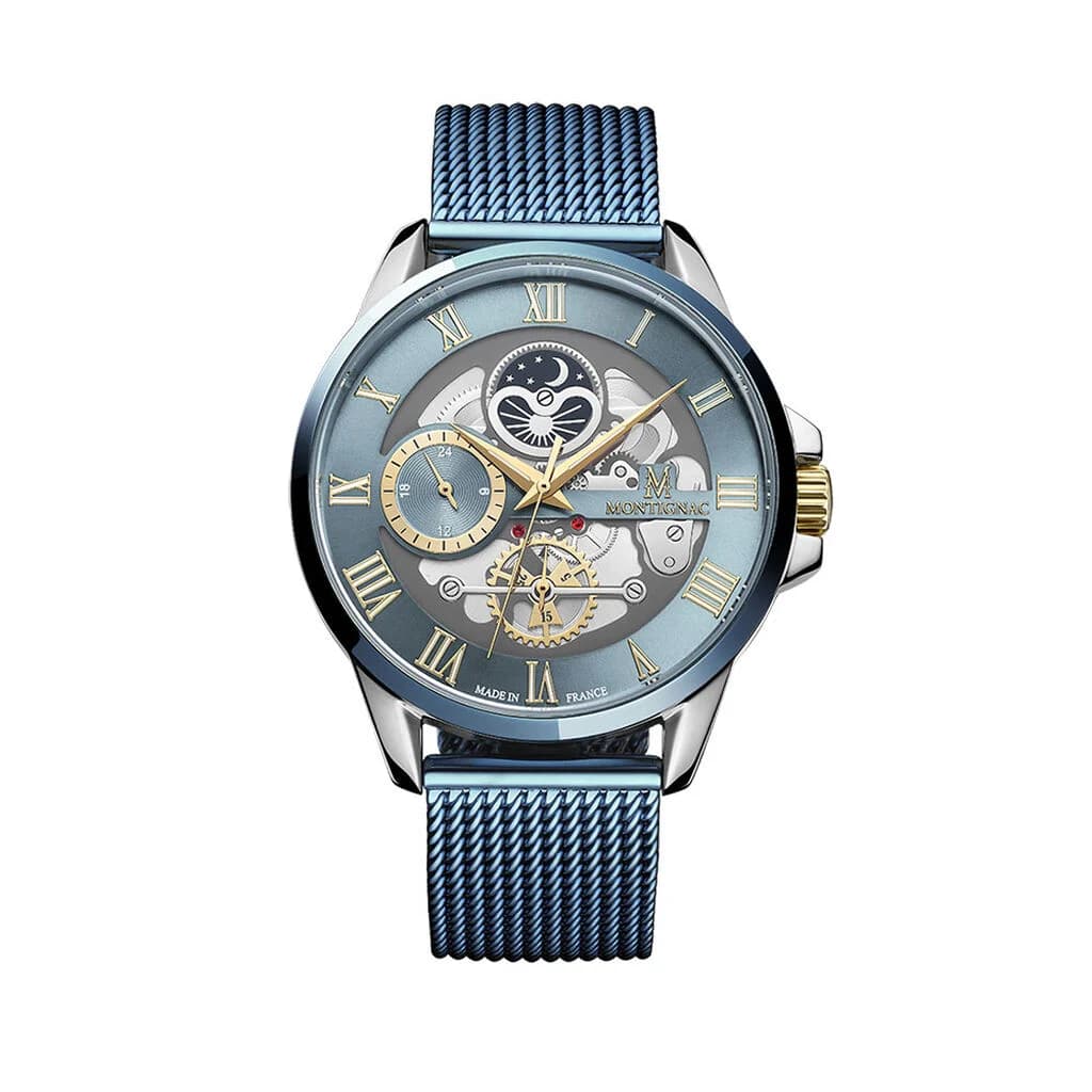 Montignac Montre quartz Homme Round Bleu glacier