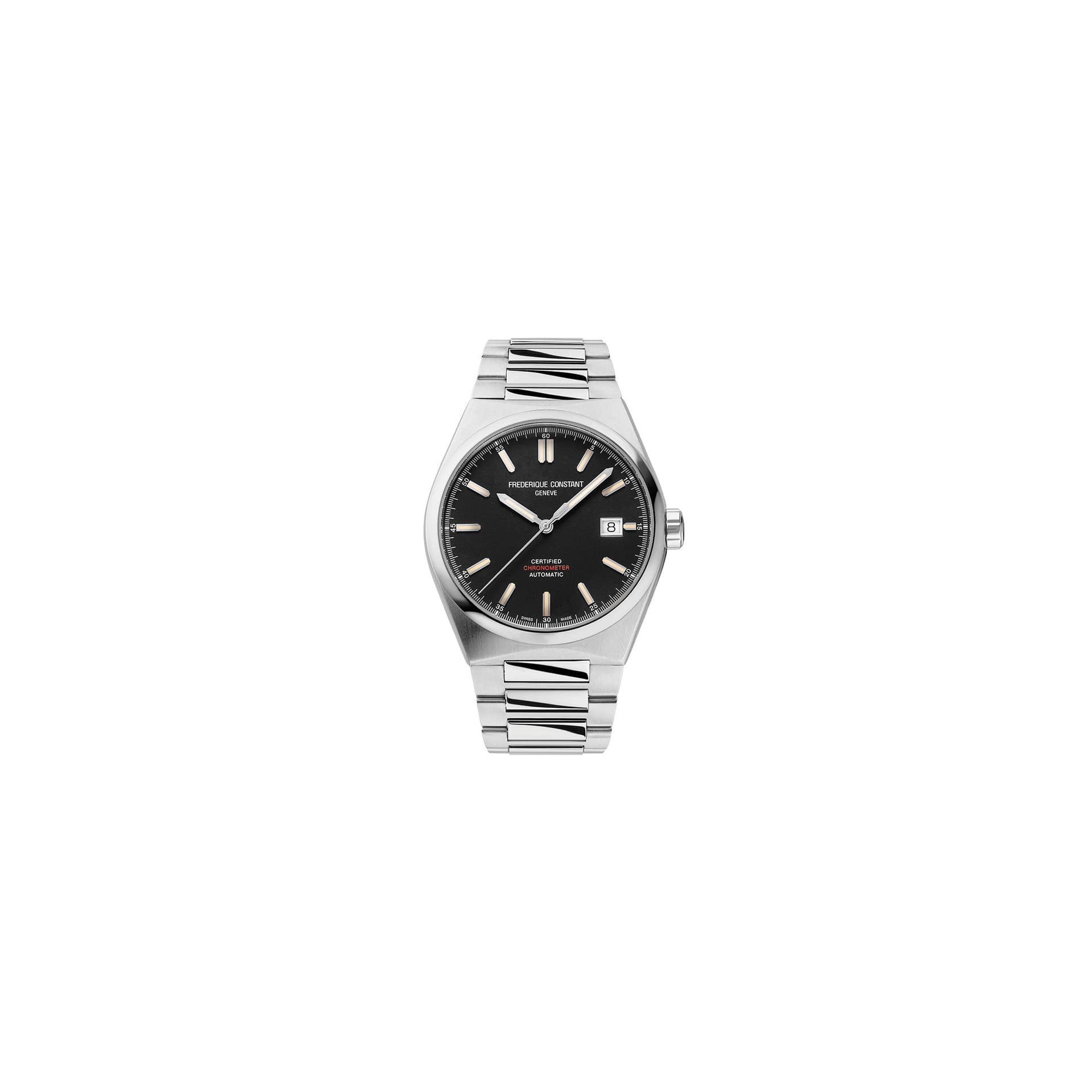 Frédérique Constant Montre Frédérique Constant Highlife automatique COSC cadran noir bracelet acier 39 mm